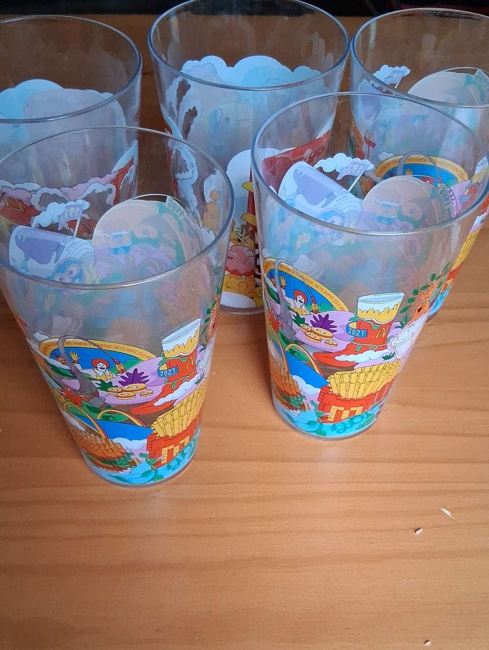 Colorful Festival Print Party Drinking Glasses - Set of 4